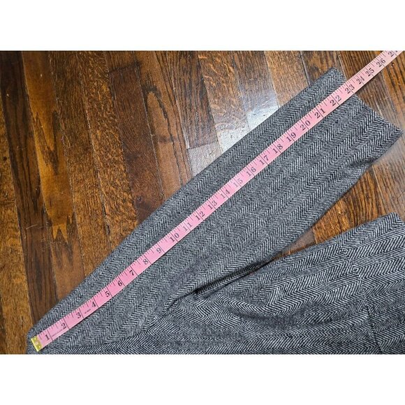 Sandro Black Herringbone Wool Zip Front Classic Blazer - Picture 8 of 12